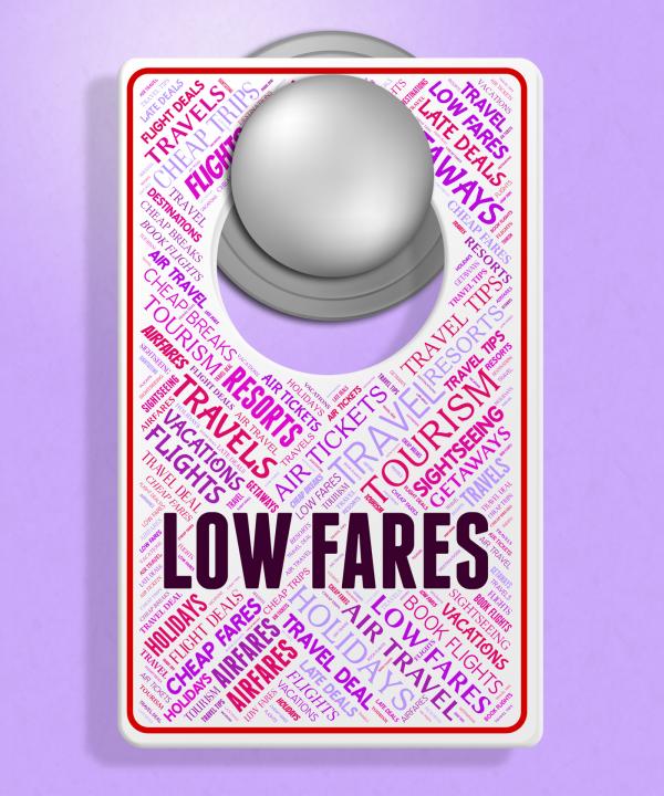Low Fares Represents Placard Cheapest And Fee