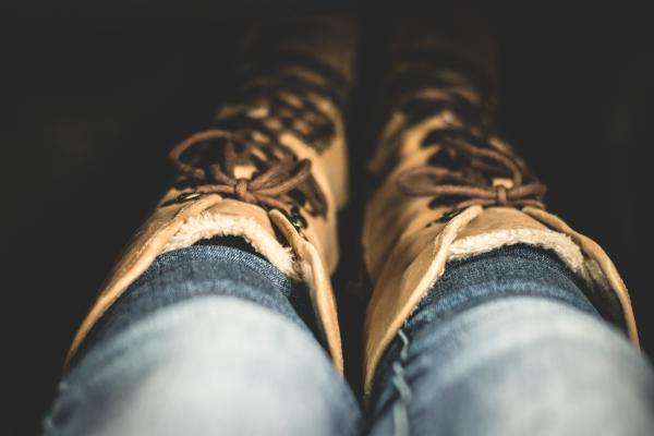 Low Section of Person Wearing Shoes