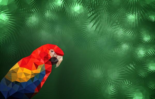 Macaw in the Jungle with Copyspace