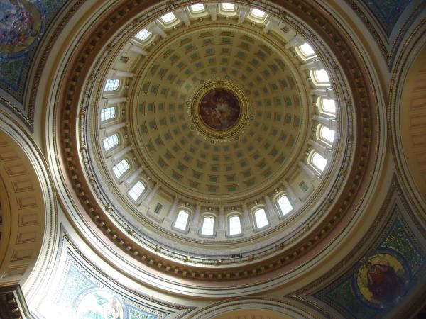 Madison capitol upward view