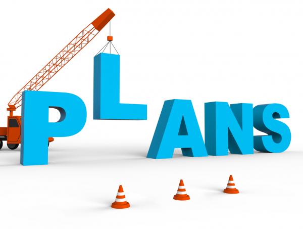 Make Plans Indicates Goals Planner 3d Rendering