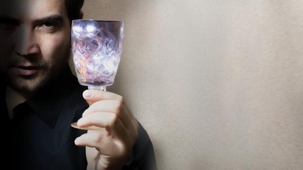 Man holding wine glass