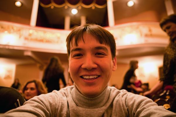 man in a theater