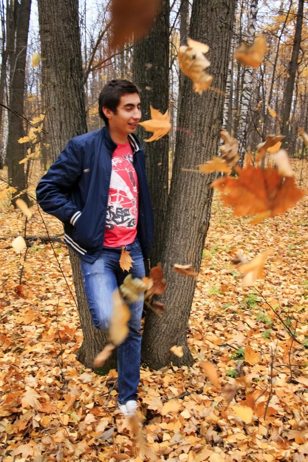 man in the forest