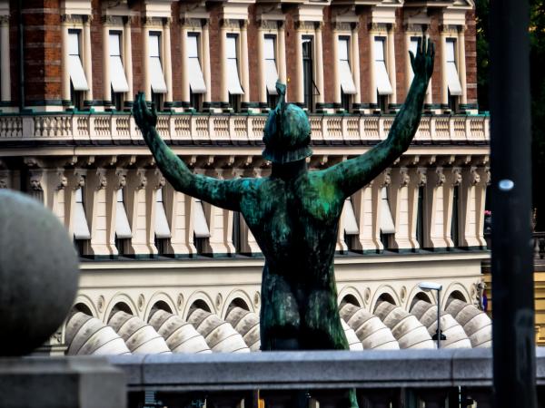 Man looking over the Stockholm