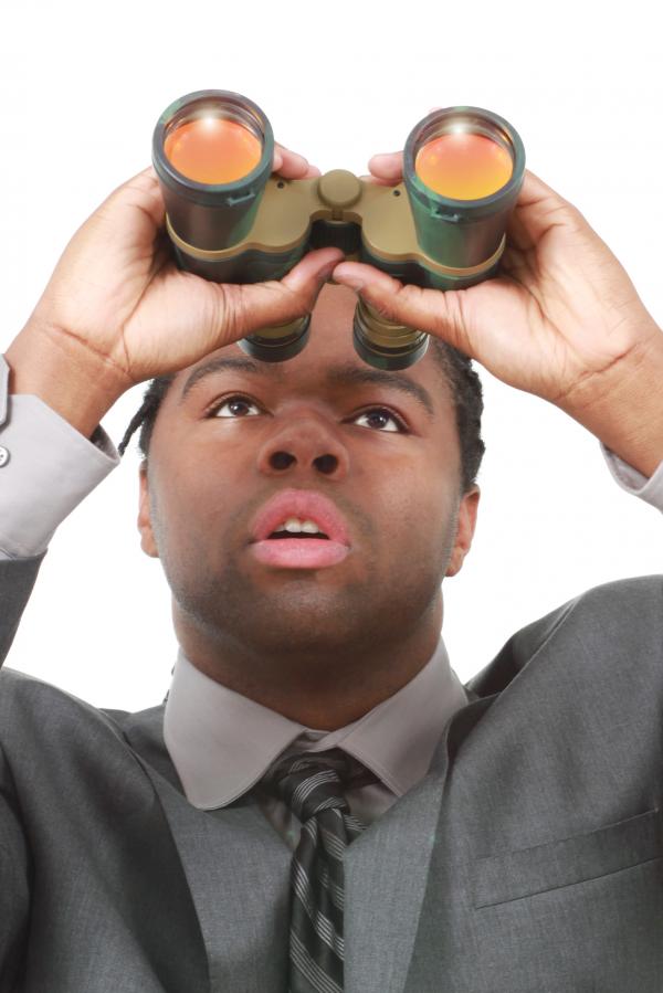 Man looking up