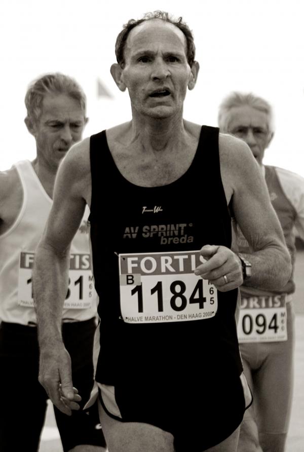 Man running marathon