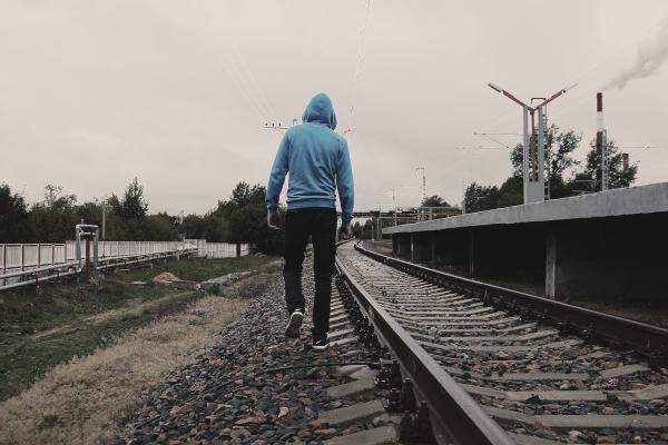 Man walking away