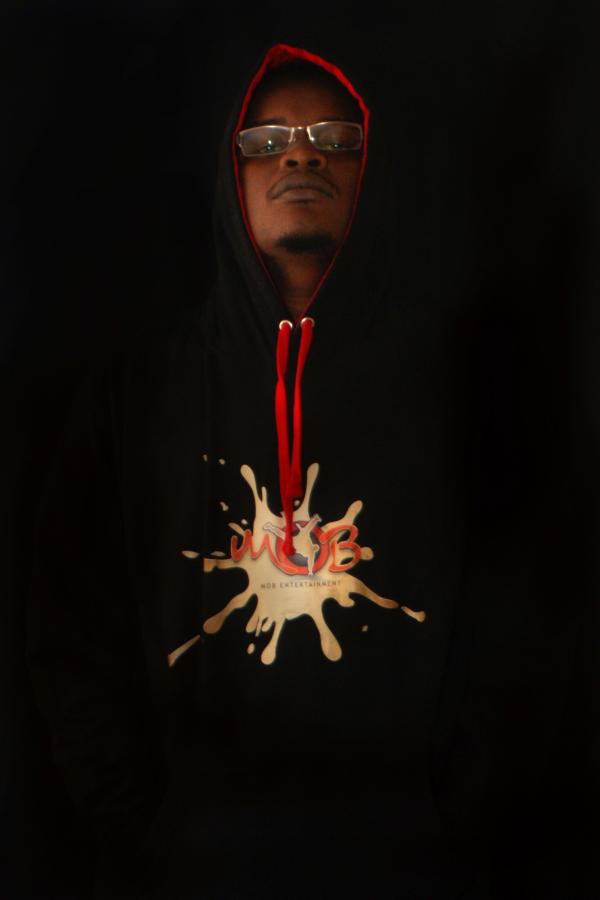 Man Wearing Black Pullover Hoodie