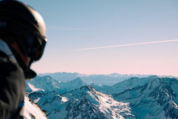 Man Wearing Snow Goggles