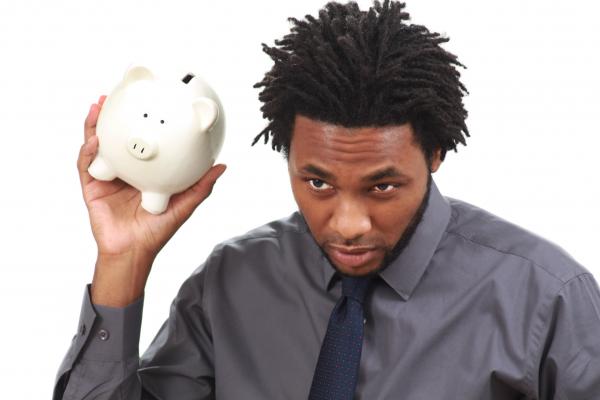 Man with a piggy bank