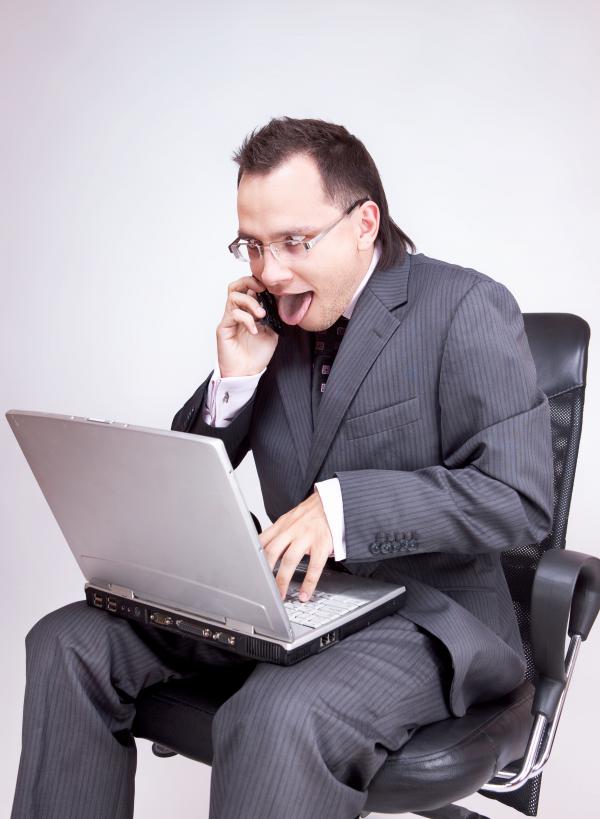 man with laptop