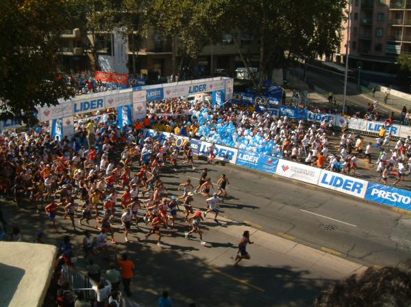 Marathon in Santiago, Chile.
