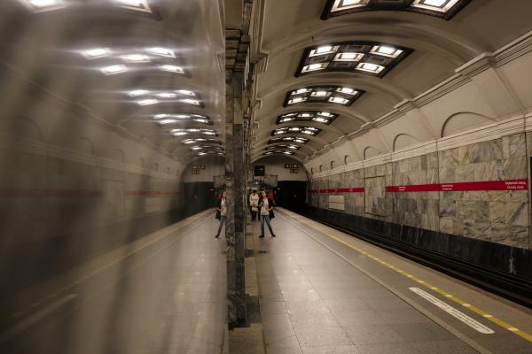 Marbel reflection -Saint Petersburg subway