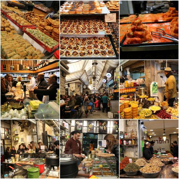 Market food collage