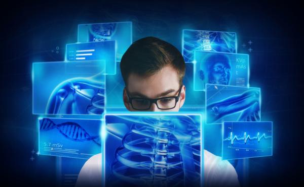 Medical Doctor Studying the Human Body - Concept