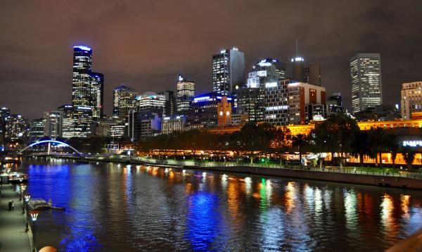 Melbourne at night
