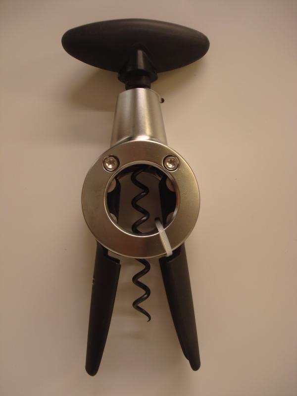 Metal and plastic corkscrew