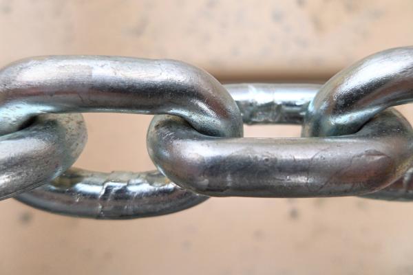 Metal chain close-up