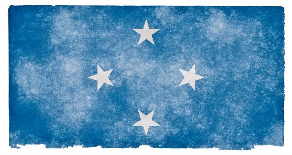 Micronesia Grunge Flag