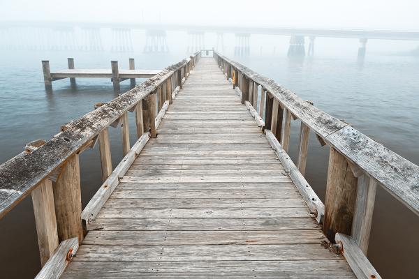 Misty Assateague Pier - High Key HDR