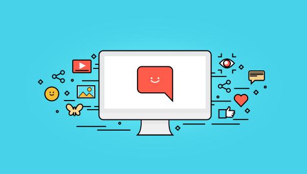 Modern Communication - E-mail and Instant Messaging - Flat Line Design
