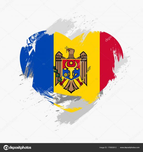 Moldova Grunge Flag