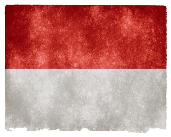Monaco Grunge Flag