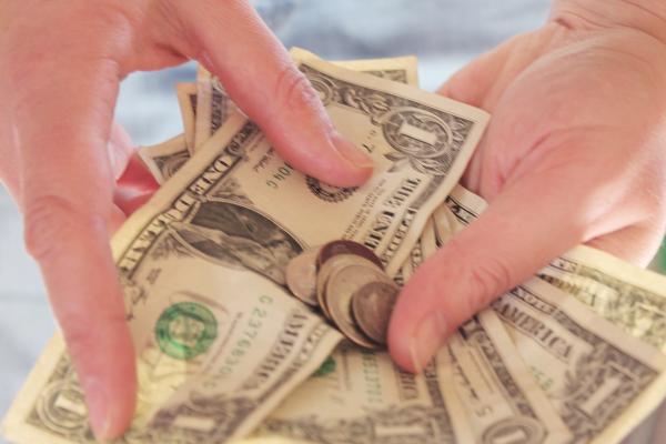 Money in hands