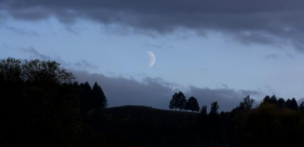 Moon in darkness