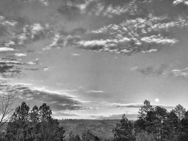 Moonrise Over the Rim
