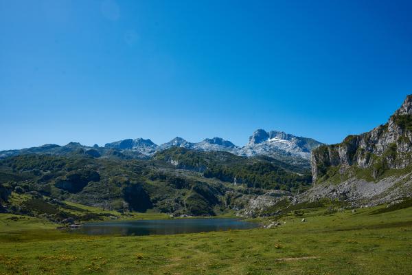 Mountain Under Blue Skies