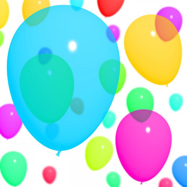 Multicolored Balloons Background For Birthday Or Anniversary