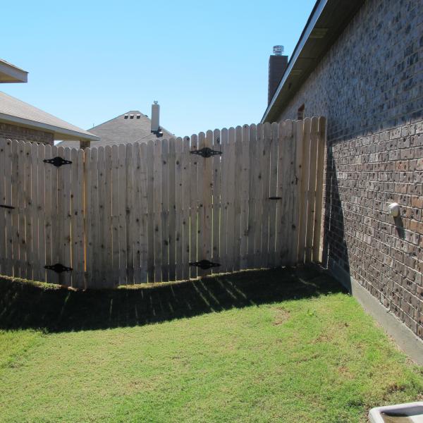 near the fence