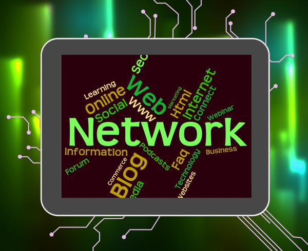 Network Word Represents Technology Computing And Web