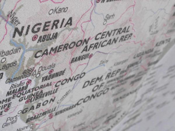 Nigeria and Cameroon Map