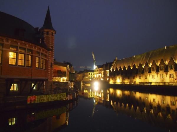 Night Canal in Ghent, Belgium