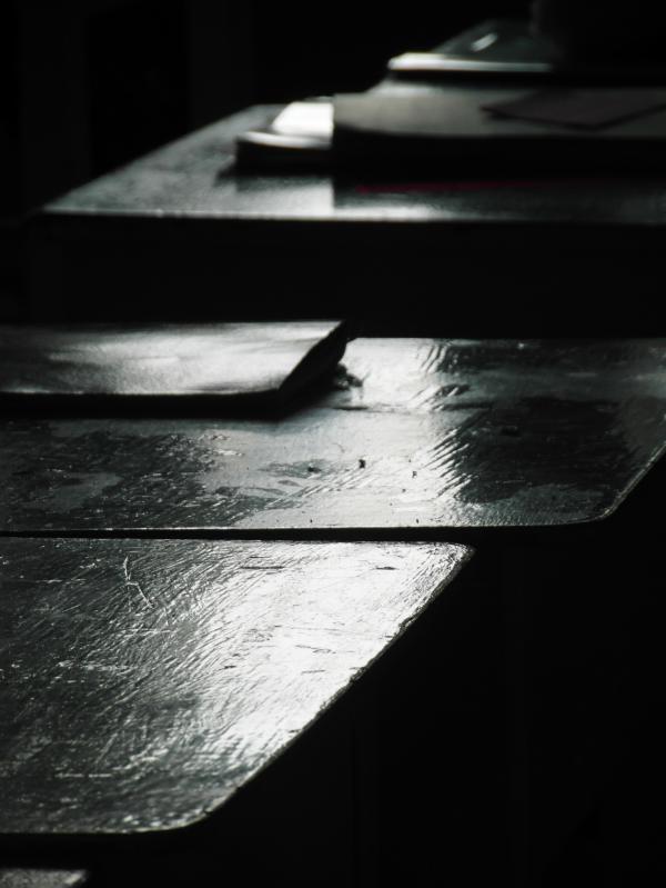 Notebooks on a School Desk