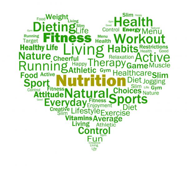 Nutrition Heart Shows Healthy Food Nutrients And Nutritional