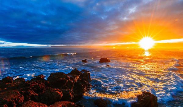 Ocean summer sunset