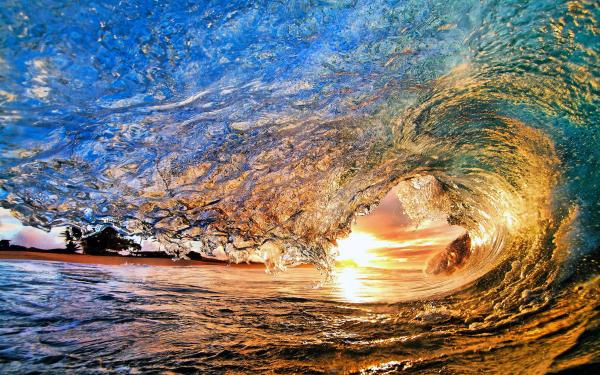 Ocean Wave Sunset