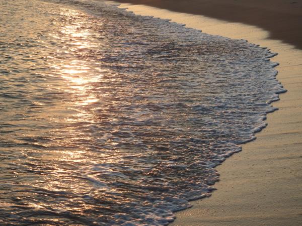 Ocean Waves at Sunset