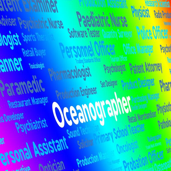 Oceanographer Job Represents Oceanographers Words And Maritime