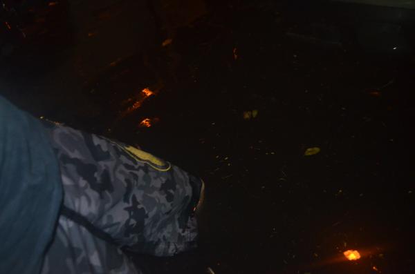 October 15 night 4.0 ft tide plus rain water over knee high