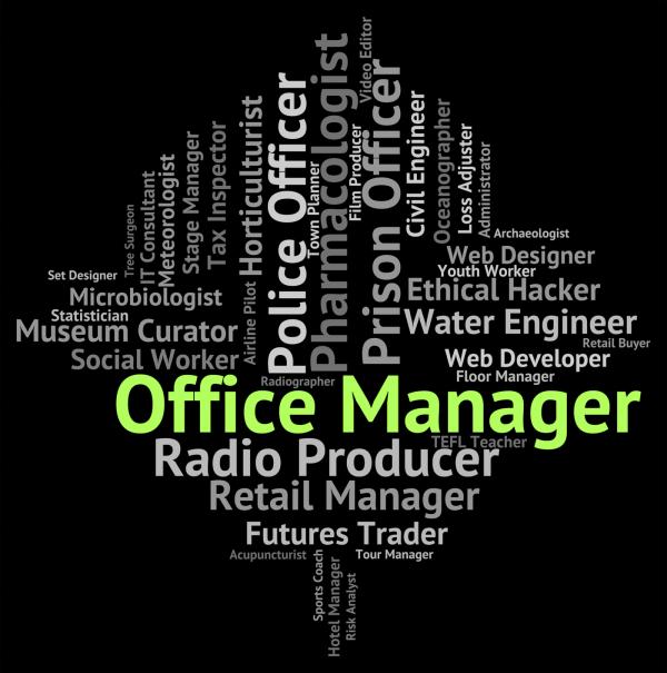Office Manager Means Director Text And Administrator