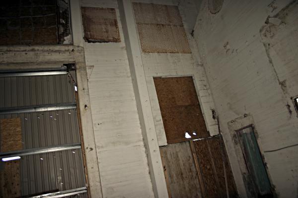 Old abandoned factory wall