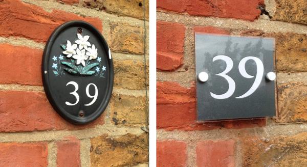Old door number