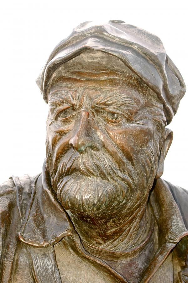 Old Man Sailor Captain in Bronze