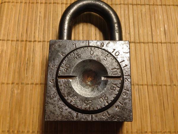 Old metal padlock