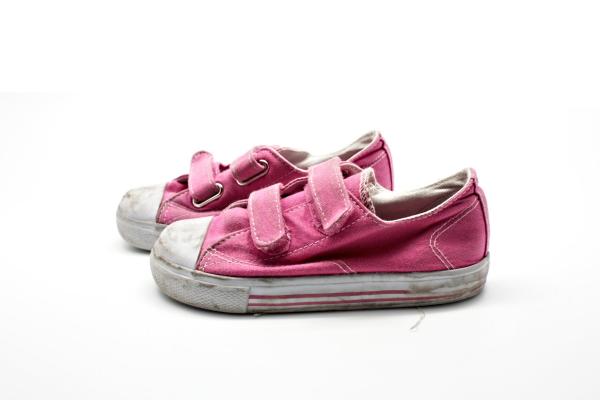 Old pink sneakers